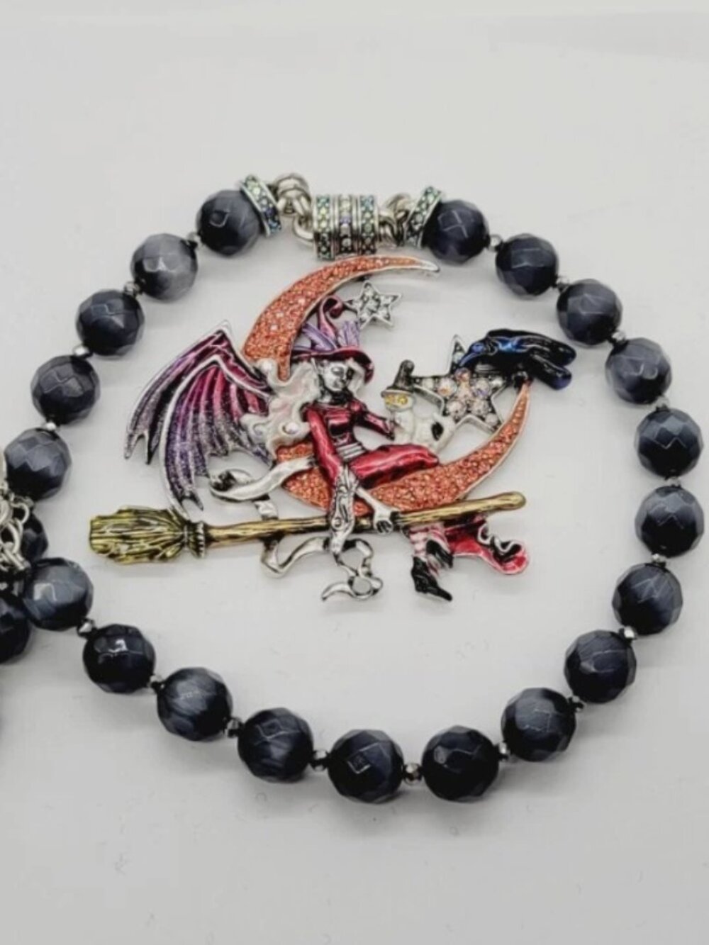 KIRKS FOLLY MOON Witch Magnetic Enhancer Pendant and Necklace Lot 2pc ST